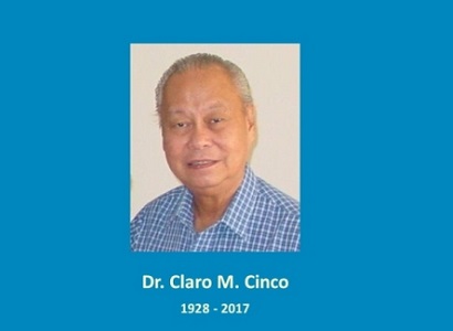 In Deep Condolences of Dr. Claro M. Cinco